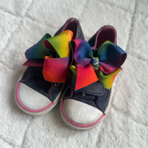 Jojo Siwa | Denim Canvas JoJo Legacee Sneakers | Size Girls 8 - Picture 6 of 9